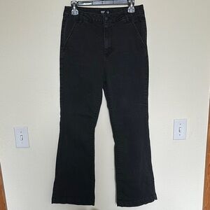 Oat New York Women's Black Wash Flare Jeans